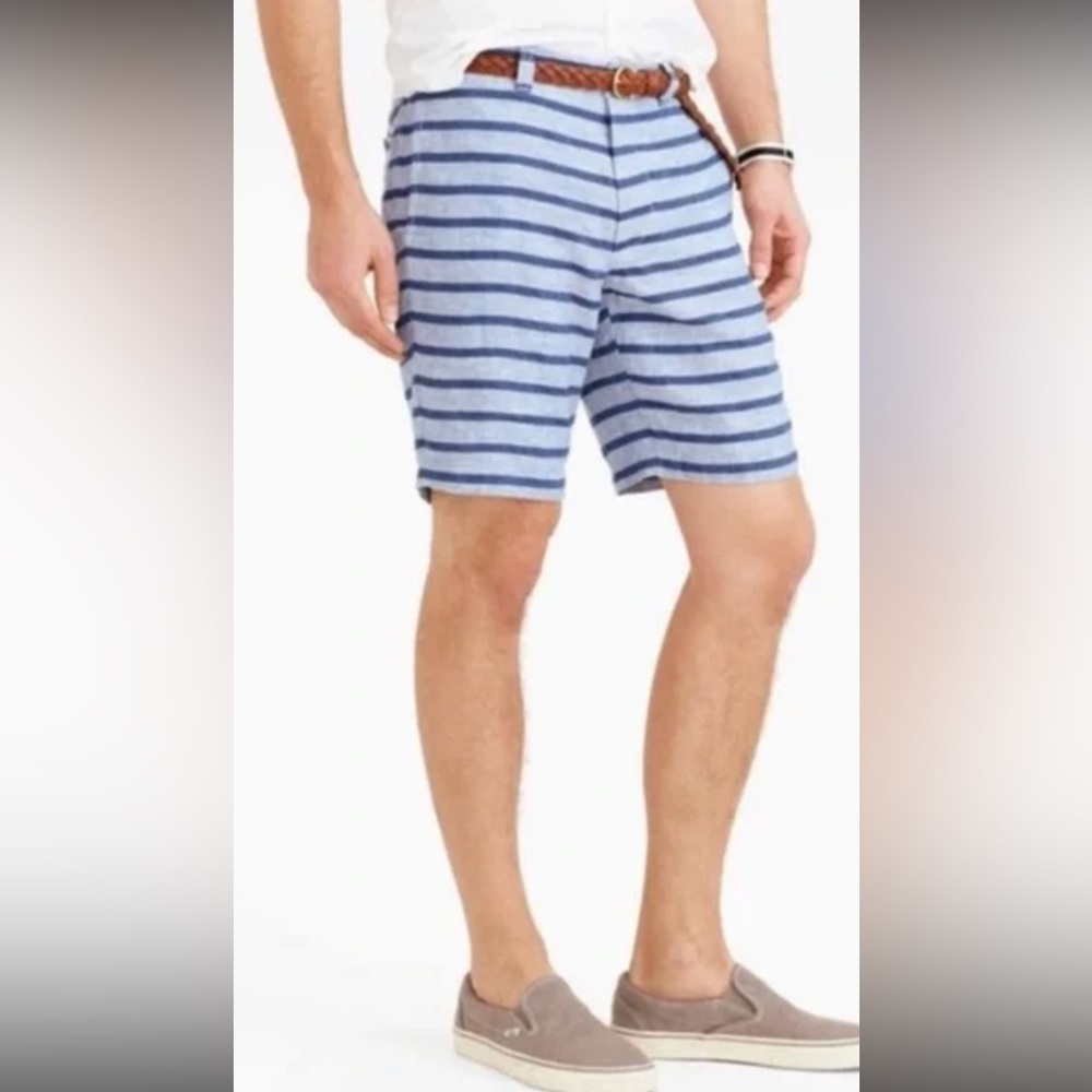 J. Crew Mens Navy Striped Stylist,Shorts. Size 34. Great condition.